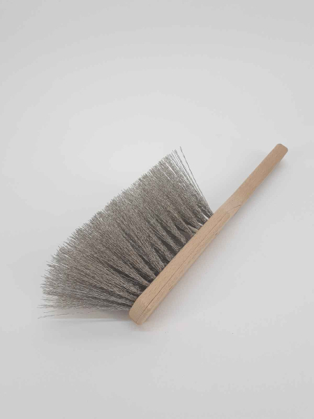 Handfeger Edelstahldraht / gewellt